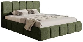Franciaágy 160 cm Cirsten 160B (ágyráccsal) (oliva). 1099510