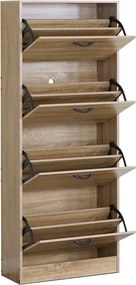 Cipőtartó barna színben, MDF kivitelben ABO-G1018 OAK