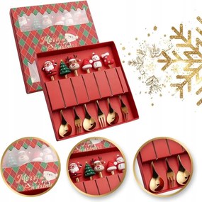 Ecarla karácsonyi kanál és villa szett figurákkal 6db-os LYZ5