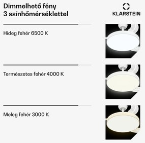 AirFold, Okos mennyezeti ventilátor, Behúzható szárnyak, Dimmelhető LED világítás, Okos