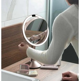 Kozmetikai tükör világítással-nagyítós (ötszörös) ø 20 cm Sensor Trio – simplehuman