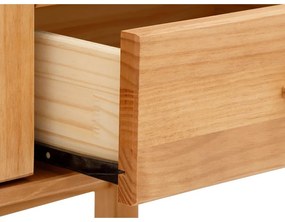 Jolene borovi fenyő komód rattan ajtókkal, szélesség 90 cm - Støraa
