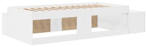Fehér Tárolóágy keret 90x200 cm