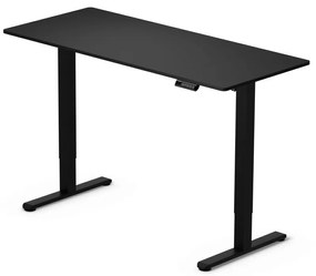 Elektromosan állítható magasságú íróasztal - 140x60cm fekete ülő-/állómunkához - LVN System Lite LV1713