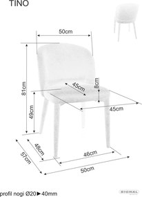 Étkezőszék TINO WIND, szürke