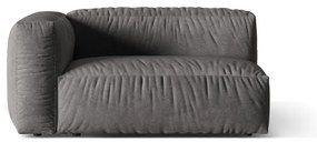 Szürke bársony kanapé modul (bal oldali) Martina – Micadoni