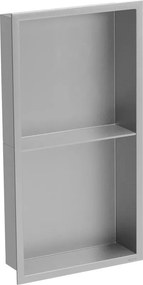 Mexen X-Wall-R fülkes polc peremmel és polccal, 60 x 30 cm, inox - 1910603010S