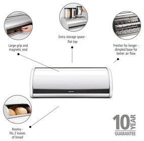 Acél kenyértartó Roll Top – Brabantia