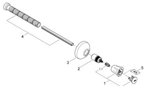 GROHE 19806001 - COSTA L beépített szelep fedőeleme 20–200 mm, fényes króm