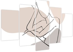 Kép - Női test vonal művészet N⁰1 (150x105 cm)