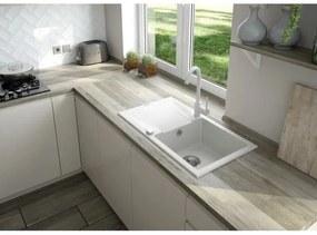 Deante ZQZVA113 ZORBA 76x44 cm gránit/alabást mosogató csapteleppel