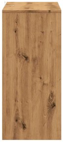 kézműves tölgy színű szerelt fa dohányzóasztal 100x35x76,5 cm
