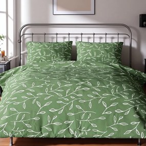 Pamut ágynemű Homa RENA GREEN 4 részes 140x200 cm