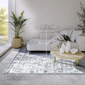 Világoskék szőnyeg 80x150 cm Saveh Cream Blue – Elle Decoration