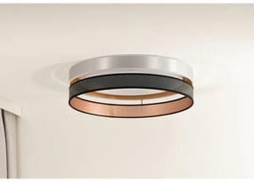 Duolla-LED Mennyezeti lámpa ROLLER DUO SH. LED/24W/230V átm. 45 cm ezüst/fekete