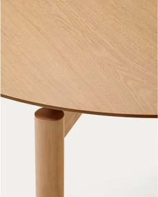 Kerek étkezőasztal kőrisfa dekorral ø 110 cm Indara – Kave Home