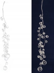 Ezüst Dekorációs Medál Kristályokkal 30 CM Karácsonyi Dekoráció