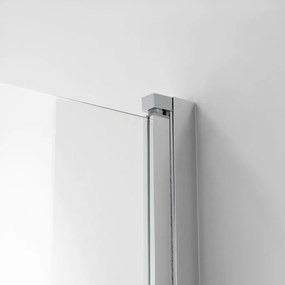 Stuxi Ravenna 120x140 összecsukható 3 szárnyú kádparaván 6 mm vastag vízlepergető biztonsági üveggel, krómozott elemekkel
