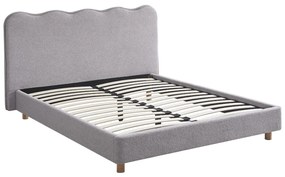 Kárpitozott Franciaágy Szürke Színben. 160x200 IZMIR