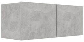 betonszürke szerelt fa TV-szekrény 80 x 30 x 30 cm