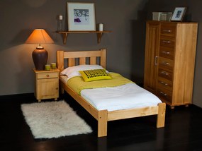 Fenyő ágy 90x200 Brita éger