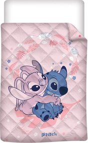 Disney Lilo és Stitch, A csillagkutya Angel Hug steppelt ágytakaró, paplan 140x200cm