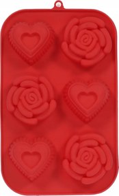 Szilikon Keksz Sütőforma Szív És Rózsa Alakú Kekszekhez