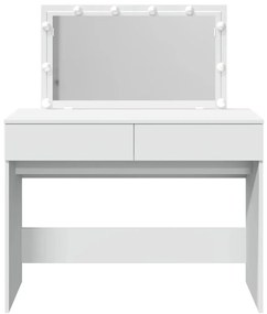 fehér fésülködőasztal LED-del 100 x 40 x 130 cm