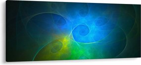 Kék absztrakció képe (120x50 cm)