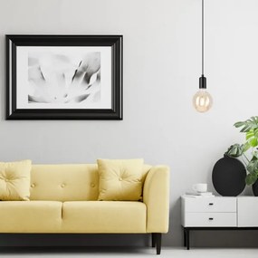 Csillár zsinóron ASTRID 1xE27/60W/230V matt fekete