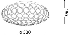 Ideal Lux - LED Kristály mennyezeti lámpa KING 5xG9/3W/230V átm. 38 cm króm