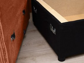 Terrakotta színű sarokkanapé SMART COSARO, kétoldalas + 2 párna INGYEN