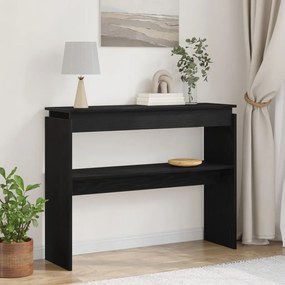 Konzolasztal Fekete Tölgy 80x30x102 cm Mérnöki Fa