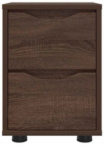 vidaXL Éjjeliszekrények 2 pcs Barna Tölgy 30,5 x 30 x 43 cm Faanyag