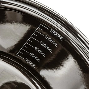 Banquet METALLIC Black 20 cm-es zománcozottserpenyő, 2 l, fedővel, 20 cm