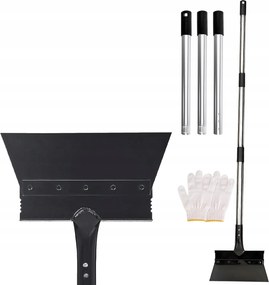 30CM-ES Lapos Kerti Lapát Levehető Gyomláló Nyéllel