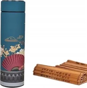 Termosz Elegáns Thermo Palack Ázsiai Minták Zöld 500ML