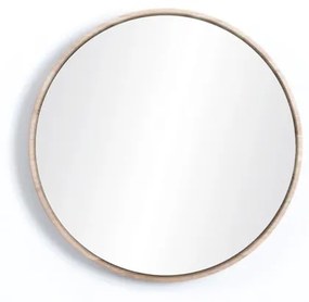 Look falitükör tömör tölgyfa kerettel, ⌀ 32 cm - Gazzda