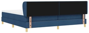 Rugós Ágy Matraccal Krém 90x200 cm Szövet Kék 200 x 200 cm