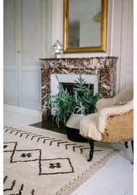 Krémszínű mosható kézi szövésű pamut szőnyeg 140x210 cm Bereber Rhombs – Lorena Canals