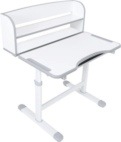 Növekvő íróasztal és szék, szürke/fehér, set ZION