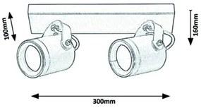 Rabalux - Kültéri fali spotlámpa 2xGU10/35W/230V IP44