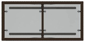 vidaXL 3 részes barna polyrattan bisztrógarnitúra párnákkal
