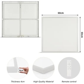 Brilagi - LED fényerőszabályozható fürdőszobai lámpatest FRAME SMART LED/50W/230V 60x60 IP44 + távirányító
