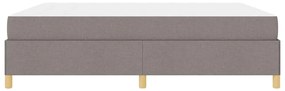 Boxrugós ágy matracmal Taupe és fehér 180 x 200 cm szövet