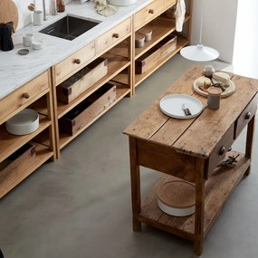 Barna agyagkerámia szervírozó tál Redonda – Costa Nova