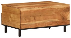 tömör akácfa dohányzóasztal 80 x 54 x 40 cm