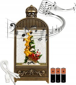 Karácsonyi Lampion Zenedoboz Mikulás Rénszarvas Karácsonyfa Led Elemes Usb