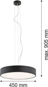ARGON 3352 DARLINGED Modern Led Függesztett Lámpa Fekete LED IP20