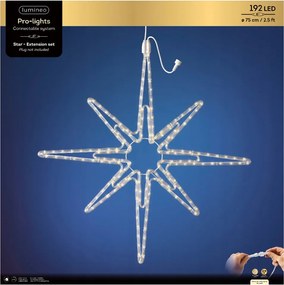 Csillag 192 LED-es kültéri meleg fehér fénydekoráció 75cm